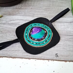 Shell Beaded Eye Patch, One Size